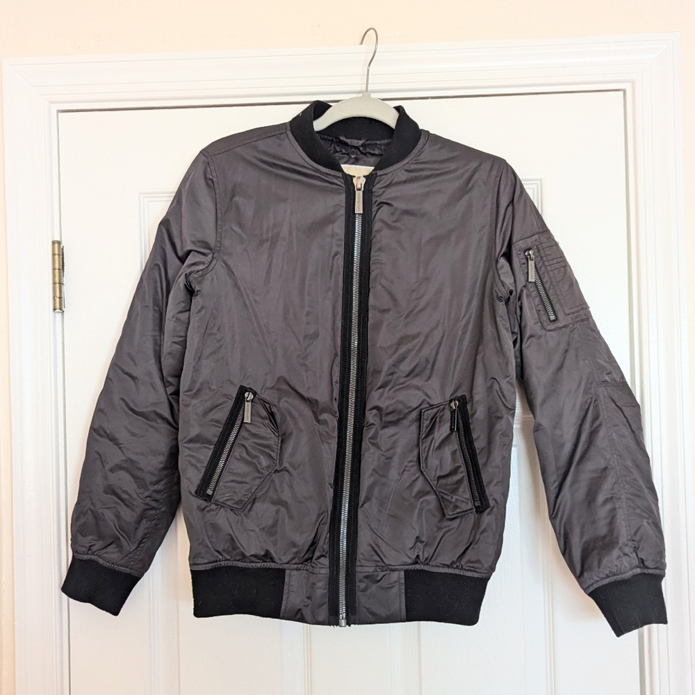 MICHAEL by Michael Kors gray bomber puffer jacket size XS